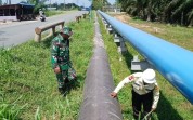 Sinergi TNI–PHR, Jalur Pipa Minyak Dumai Selatan Dipatroli dan Disosialisasikan ke Warga