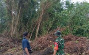 Babinsa Medang Kampai Intensifkan Sosialisasi Larangan Bakar Lahan
