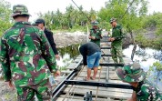 Jembatan Gantung Garuda Wujud Kepedulian TNI terhadap Kebutuhan Masyarakat