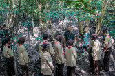 Di Bandar Bakau, Kodim 0320 Dumai Laksanakan Penanaman 1000 Bibit Pohon Mangrove