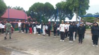 Babinsa Koramil 02/Bukit Kapur Bentuk Karakter Pelajar Lewat Pelatihan PBB