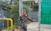 Babinsa Koramil Sungai Sembilan Laksanakan Patroli Pengamanan Objek Vital PT PGN di Lubuk Gaung