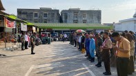 HUT ke-69 Kodam I/BB, Kodim Dumai Gelar Aksi Bersih Pasar Bunda Sri Mersing