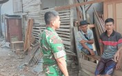 Cegah Kebakaran Meluas, Babinsa Guntung Ingatkan Warga Hindari Pembakaran Lahan