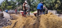 Kodim 0320 Dumai Percepat Pembangunan Jembatan Beton untuk Tingkatkan Akses Masyarakat Lubuk Gaung