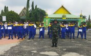 Babinsa Koramil 01/Dumai Bentuk Karakter dan Jiwa Nasionalisme Siswa MAN Dumai Melalui PBB