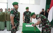 Korps Raport dan Sertijab Danramil 01/Kota, Dandim Tekankan Profesionalisme dan Tanggung Jawab