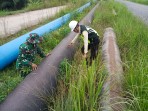 Jaga Keamanan Jalur Pipa Pertamina, Babinsa dan Security Gelar Patroli Bersama