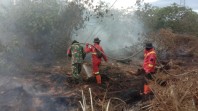 Gerak Cepat Tim Gabungan Padamkan Karhutla di Mundam, Dandim Dumai Imbau Warga Waspada