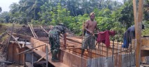 Dukung Infrastruktur Warga, TNI Kodim 0320/Dumai Pantau Pembangunan Jembatan di Lubuk Gaung