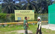 Penguatan Binter, Koramil 03/Sungai Sembilan Awasi Instalasi Off Take Station PT SDO