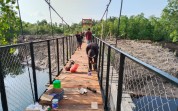 Kodim 0320 Dumai Kebut Penyelesaian Jembatan Gantung Garuda, Akses 79 KK Segera Terwujud