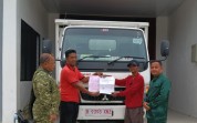 Babinsa Bagan Besar Laporkan Serah Terima Truk Mitsubishi dan Peralatan Pemadam Api