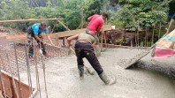 Dukung Akses Masyarakat, Kodim 0320/Dumai Teruskan Pembangunan Jembatan Beton