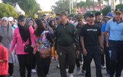 Dandim Dumai Ikuti Olahraga Bersama TNI Polri