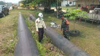Pastikan Jalur Pipa Aman, Babinsa dan Security PHR Patroli Sambil Sosialisasi ke Warga