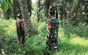 Babinsa Sertu Miftah Sambangi Kawasan Rawan Karhutla di Batu Teritip