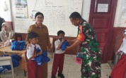 Kodim 0320 Dumai Dukung Program Gizi Nasional, Ribuan Pelajar Terima Bantuan