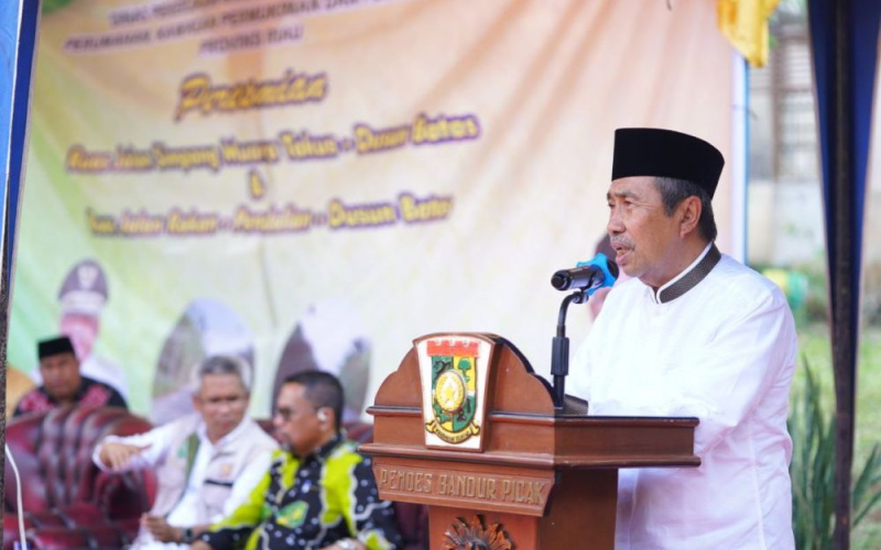 Gubri Syamsuar Resmikan Dua Ruas Jalan Di Kampar