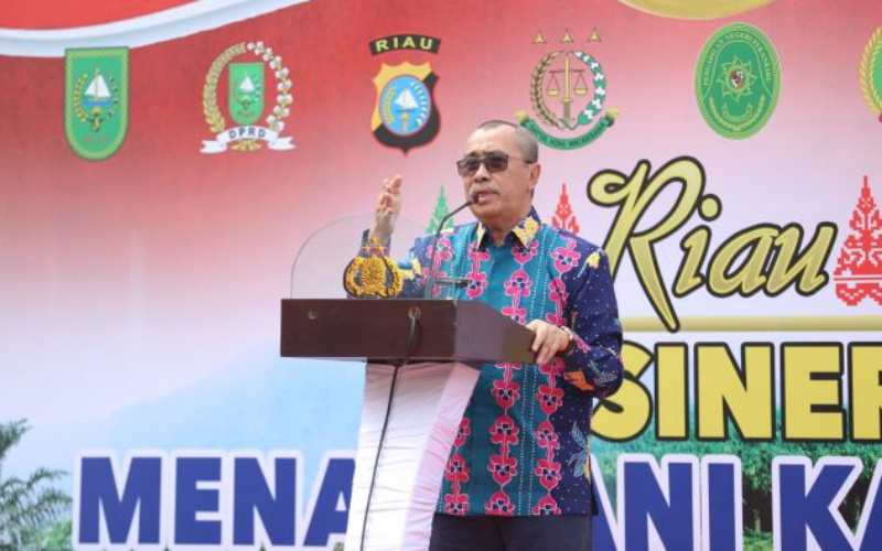 Gubri Bersama Kapolda Riau Launching Posko Relawan Karhutla