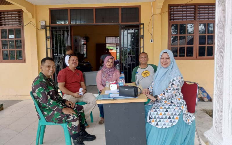 Babinsa Bagan Besar Koramil 02/BK Lakukan Pengamanan Rekapitulasi Penghitungan Suara Pemilu