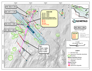 Q2 Metals Intercepts 151 Metres of Continuous Spodumene Pegmatite at the Cisco Lithium Project in Quebec, Canada and Announces Option Payments on Cisco Project Properties