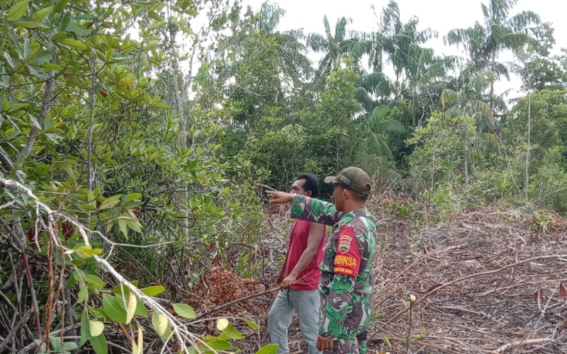 Terkait Pencegahan Karhutla di Wilayah Rawan, Koramil 03 Gelar Sosialisasi