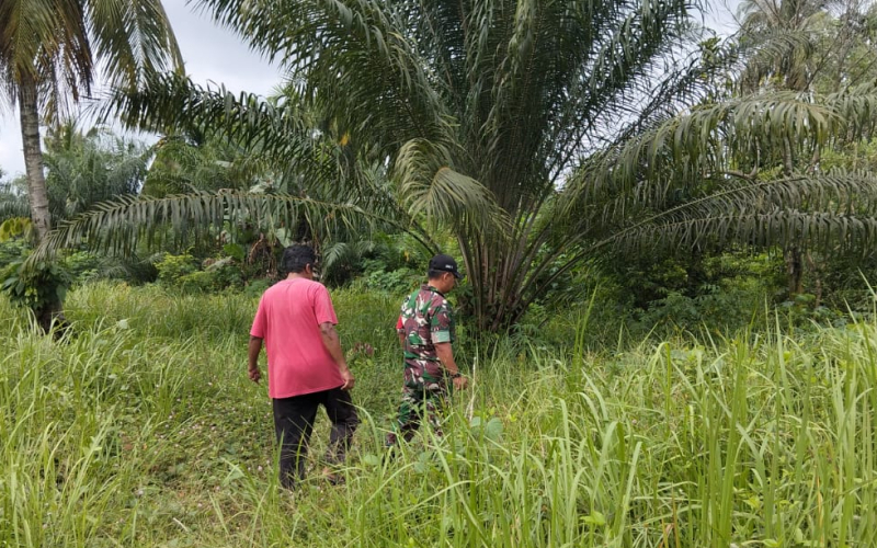 Sertu Jumat Patroli Karhutla di Wilayah Kecamatan Bukit Kapur