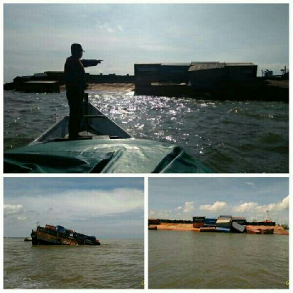 Kapal Tanker Mutiara 95 Container Tenggelam di Perairan Laut Rupat Bengkalis Riau