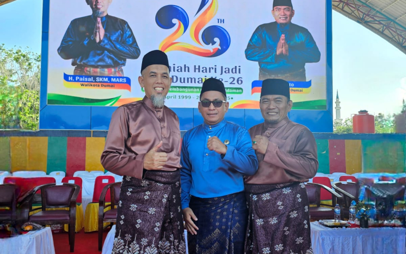 Ketua PWI Bambang Prayetno Hadiri Upacara Hari Jadi Kota Dumai ke 26