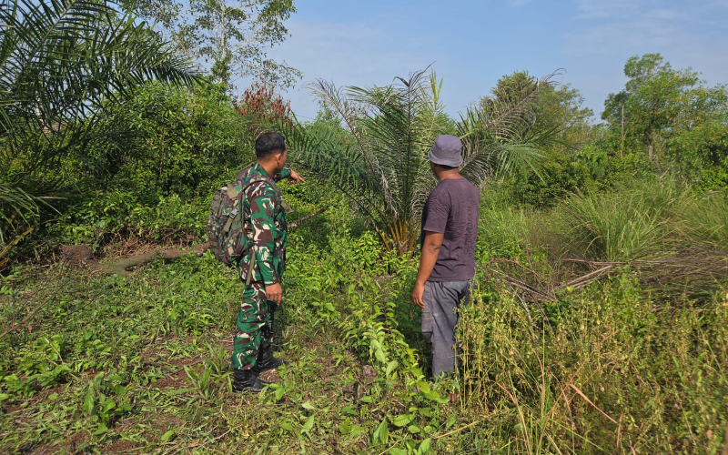 Koramil 01 Dumai Tingkatkan Kesadaran Warga Soal Bahaya Pembakaran Lahan
