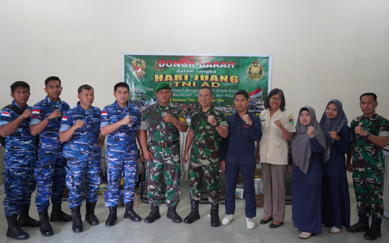 Wujud Kepedulian, Kodim Dumai Selenggarakan Donor Darah Bersama TNI–Polri