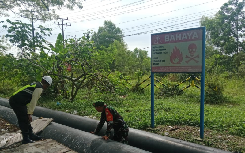 Warga Diimbau Tak Beraktivitas di Jalur Pipa, Babinsa Koramil 01: Demi Keselamatan Bersama