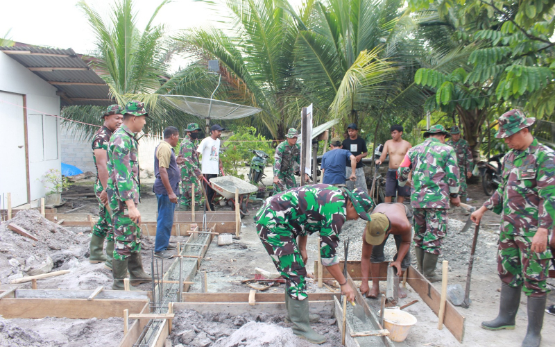 TMMD Kodim Dumai Kembali Lanjutkan Pembangunan Rumah Warga di Jalan Sukajadi
