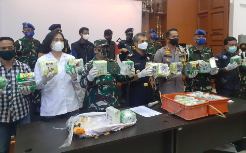 Tim Gabungan Gagalkan Penyelundupan 32 Kg Sabu Asal Malaysia