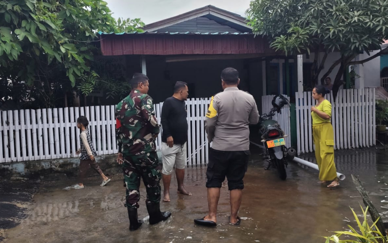 Curah Hujan Tinggi, Kodim 0320 Dumai Lakukan Pengecekan Banjir di Buluh Kasap