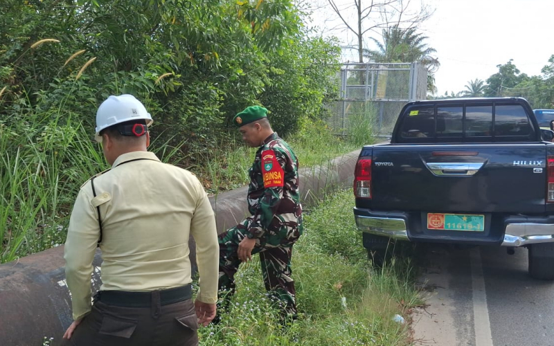 Sinergi TNI dan PHR, Patroli Pengamanan Jalur Pipa Minyak di Kota Dumai