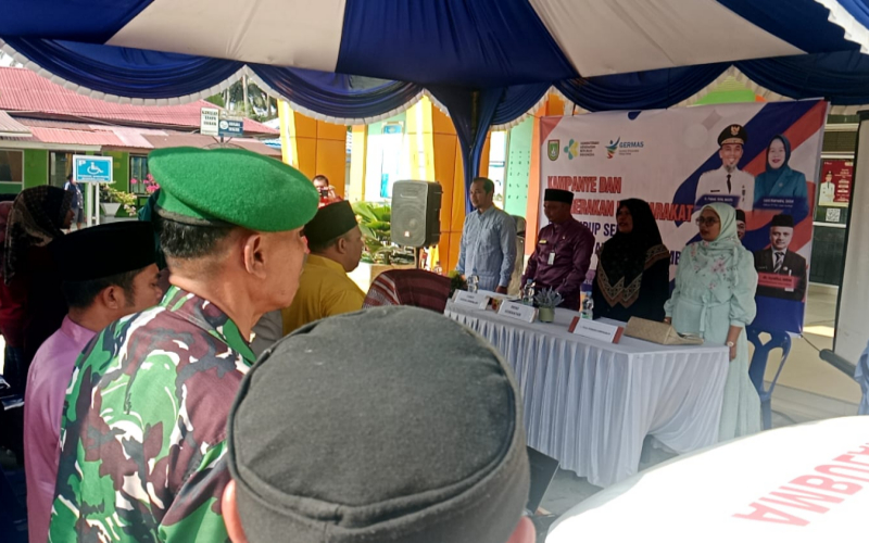 TNI Dukung Program Germas, Penyuluhan Kesehatan Digelar di Sungai Sembilan Dumai