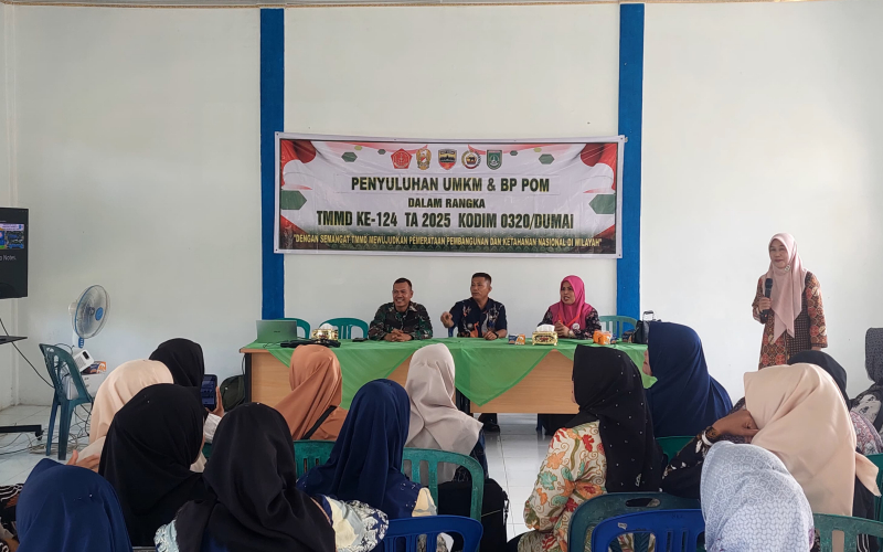 TMMD Kodim Dumai Gelar Penyuluhan Produktif Kepada UMKM di Bukit Kapur
