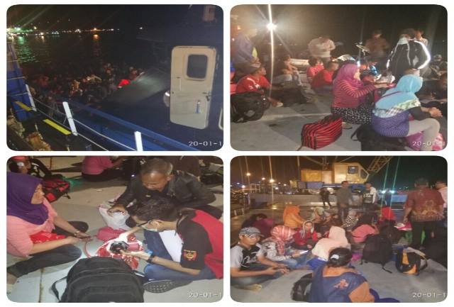Lima Pompong Bawa TKI Ilegal Diamankan Petugas BC ke Pelabuhan Dumai