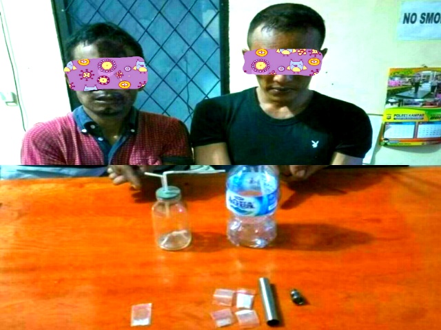 Diduga Pelaku TP Narkotika, Polsek Tapung Amankan AP dan WG di Perkebunan Sawit