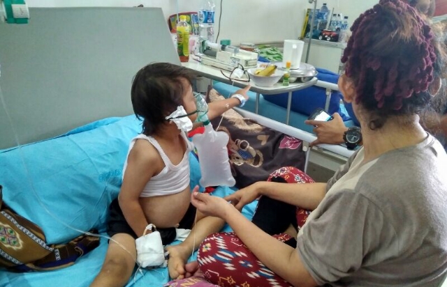 Dizan Penderita Jantung Bocor di Pekanbaru Butuh Donasi