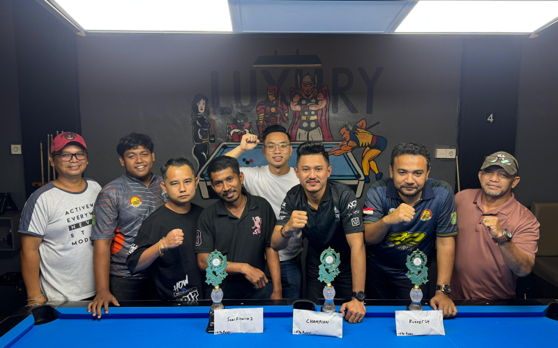 Turnamen Biliar 9 Ball Luxury Dumai Berlangsung Meriah, Aan Broto Sabet Juara Utama