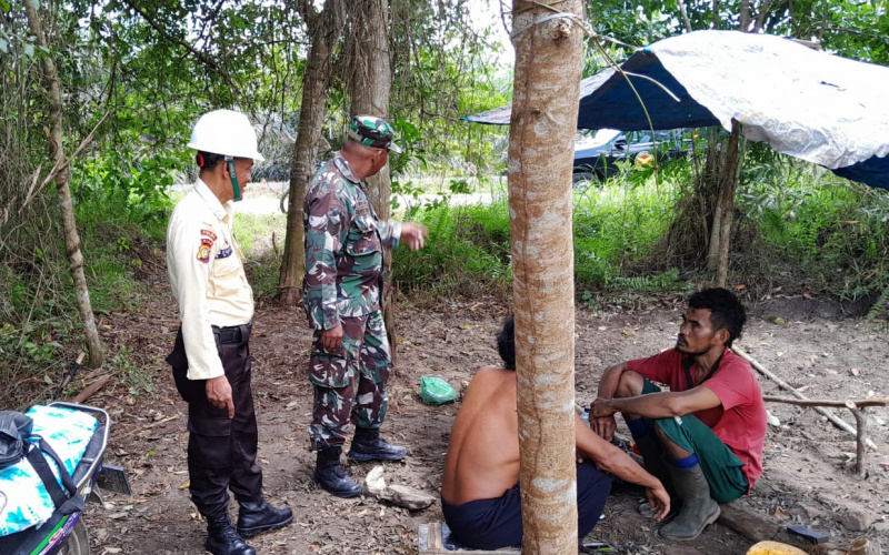 Koramil 01 Laksanakan Patroli dan Sosialisasi Penguatan Pembinaan Teritorial