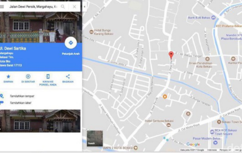 Soal Jalan Dewi Sartika Jadi Dewi Persik, Google Minta Maaf
