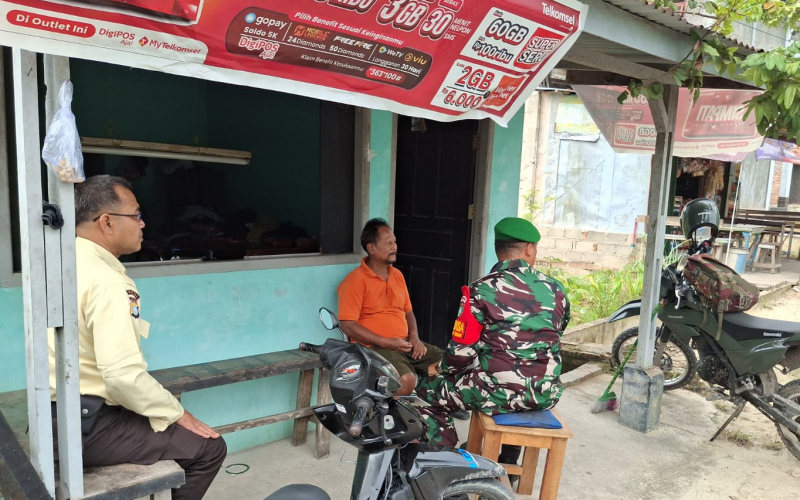 Koramil 01 Dumai Bersama Security PHR Sosialisasi dan Patroli Pengamanan Jalur Pipa