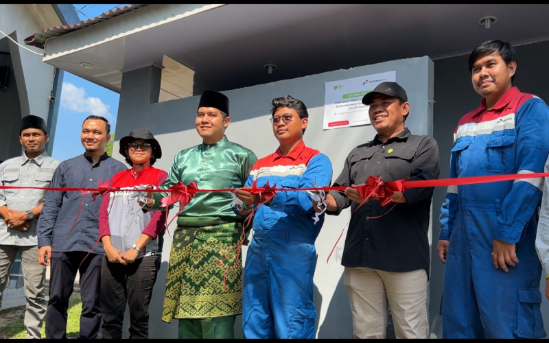 Dukung Sarana Ibadah, Pertagas Bangun Fasilitas Wudhu dan Toilet Masjid Annur Dumai Selatan