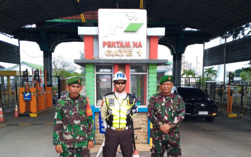 Koramil 01 Dumai Bersama Komduk dan Komcad Gelar Patroli Harkamtibmas