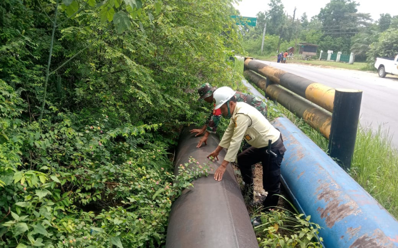 Bersama SKK Migas, Koramil 01 Laksanakan Patroli Keamanan