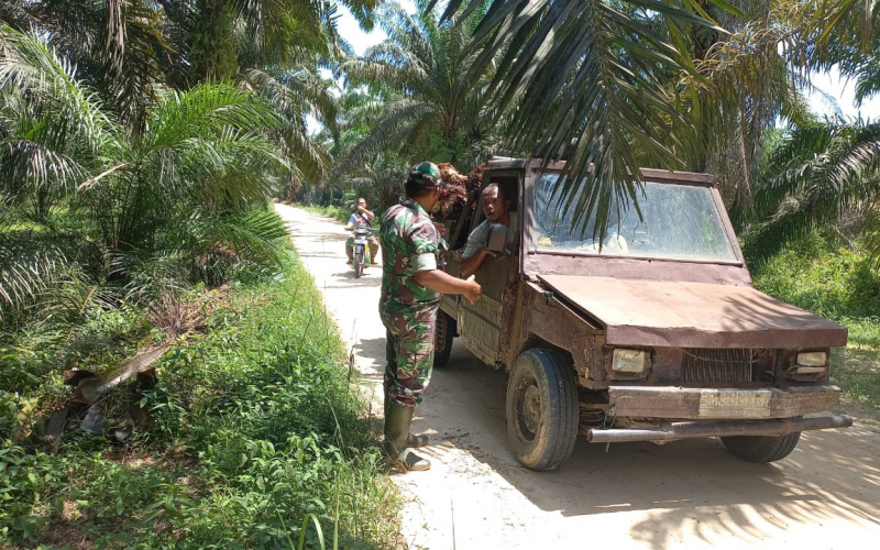 Sertu Roni Sandra Giat Patroli dan Sosialisasi Terkait Karhutla